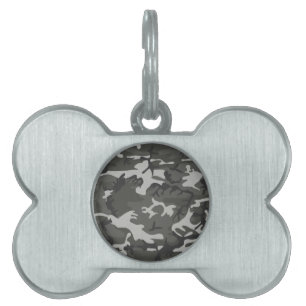 Grått Camouflage Mönster, Militära Mönster, armén ID-bricka Husdjur