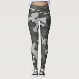 Grått Camouflage Mönster, Militära Mönster, armén Leggings