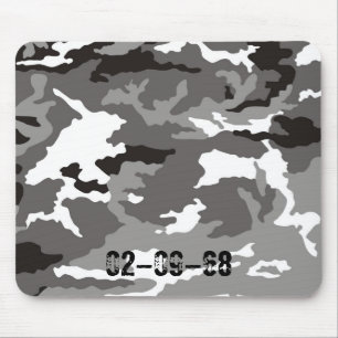 Grått camouflage mönster musmatta