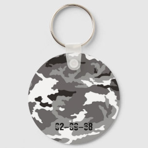 Grått camouflage mönster nyckelring