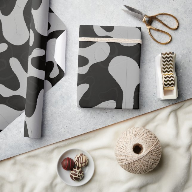grått camouflage mönster presentpapper (Hantverk)