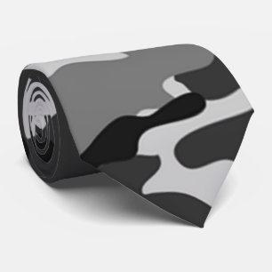 Grått Camouflage, Mönster Tie Slips