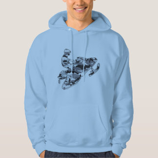 Grått Camouflage Snowmobile Hoodie
