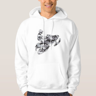 Grått Camouflage Snowmobile Hoodie