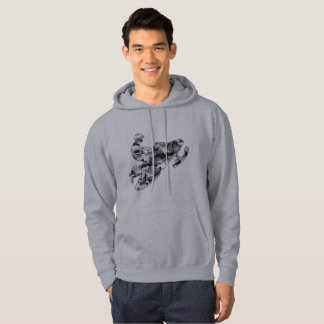 Grått Camouflage Snowmobiler Sweatshirt Med Luva