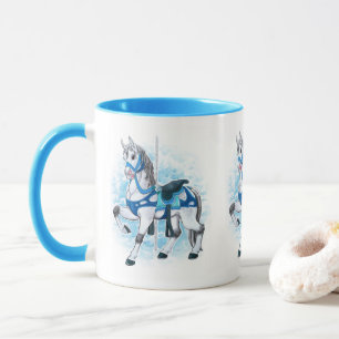 Grått Carousel Horse Mugg