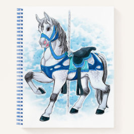 Grått Carousel Horse Notebook