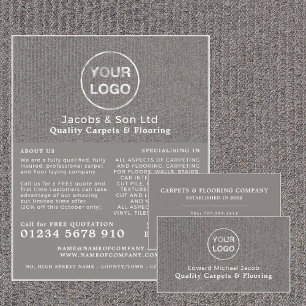 Grått Carpet, Carpet Lagrar, Fitter Visitkort