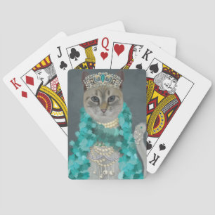 Grått Cat   Adorterat med Klockor Porträtt Casinokort