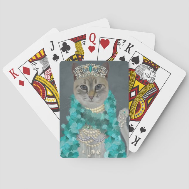 Grått Cat | Adorterat med Klockor Porträtt Casinokort (Baksidan)