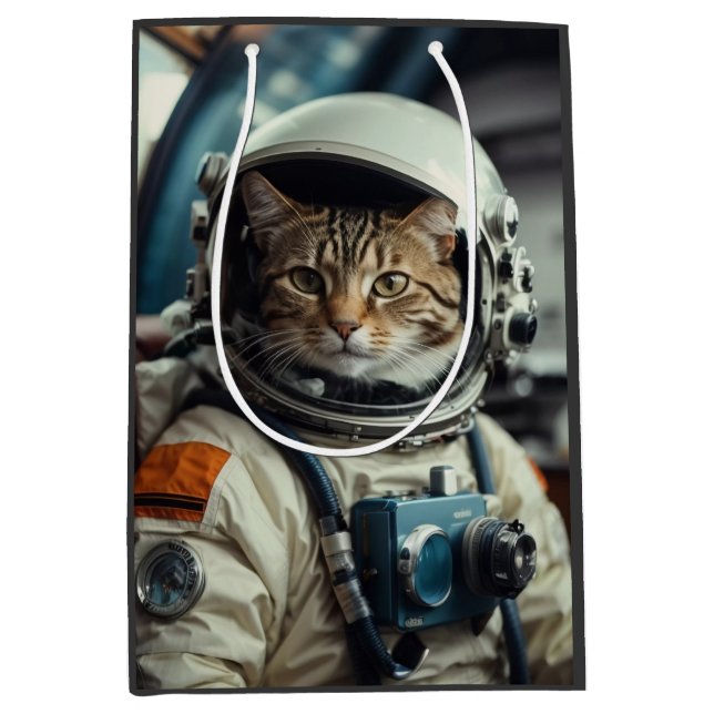 Grått Cat Astronaut i Rymden (Framsidan)