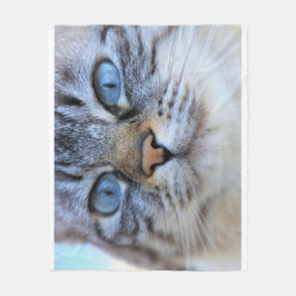 Grått Cat Fleecefilt