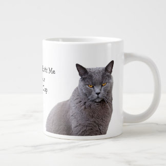 Grått Cat Grouchy Coffee Mugg Jumbo Mugg