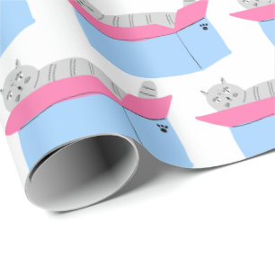 Grått Cat i ruta Presentpapper