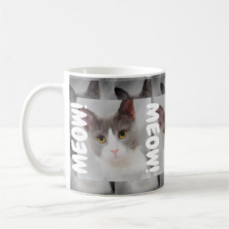 Grått Cat Kaffemugg