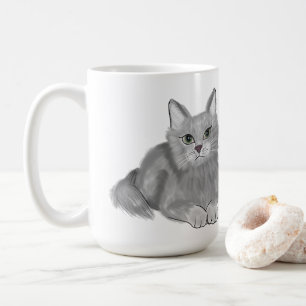 Grått Cat Mamma Kaffemugg