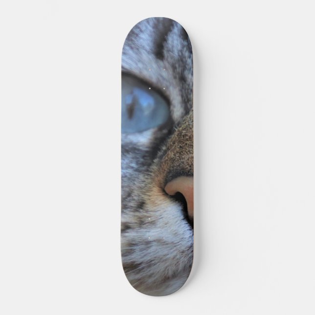 Grått Cat Mini Skateboard Bräda 18,5 Cm (Framsida)