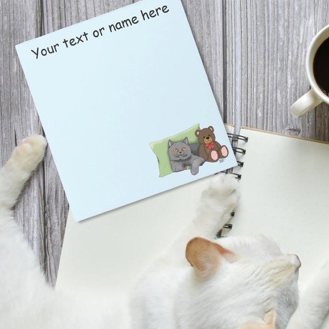 Grått Cat-Nalle Anteckningsblock (Skapare uppladdad)