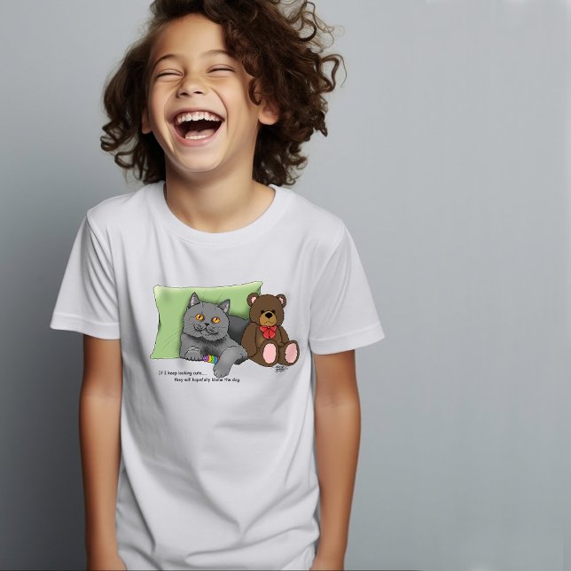 Grått Cat-Nalle T Shirt (Skapare uppladdad)