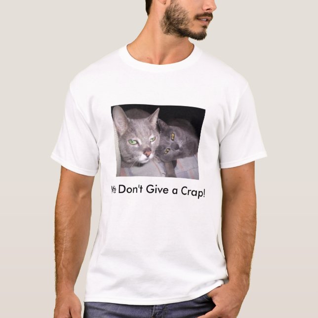 Grått Cat Russian Blue Humor Tröja (Framsida)