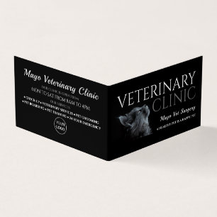 Grått Cat, veterinär, veterinärmedicinsk, utförlig Visitkort