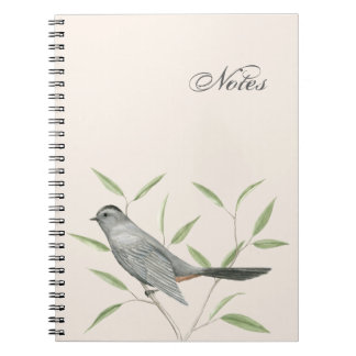 Grått Catbird Anpassade Bird Art Notebook Anteckningsbok