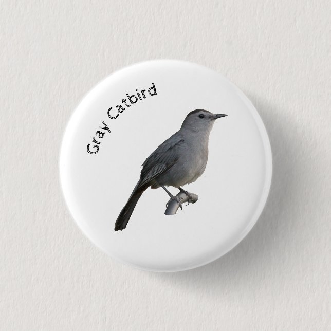 Grått Catbird Knapp (Framsida)