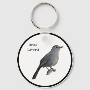 Grått Catbird Nyckelring