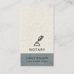GRÅTT CERAMIC GLAZED SPECKLED FEATHER NIB NOTARY VISITKORT