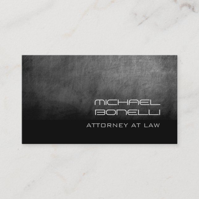 Grått Chalkboard Attorney at Law Affärskort Visitkort (Framsida)
