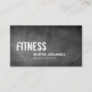 Grått Chalkboard Personal Trainer Affärskort Visitkort