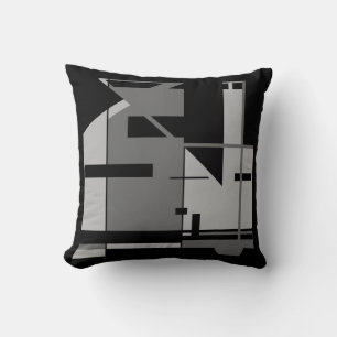 Grått Charcol Black Bold Southwest Art-utseende Mo Kudde