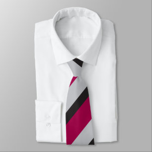 Grått Charcol & Deep Raspberry Regimental Rand Slips