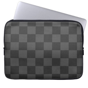 Grått Checkerboard Laptop Fodral