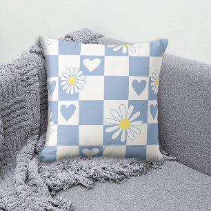 Grått Checkered Nursery Kudde