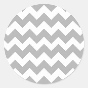 Grått Chevron-Logotyp Runt Klistermärke