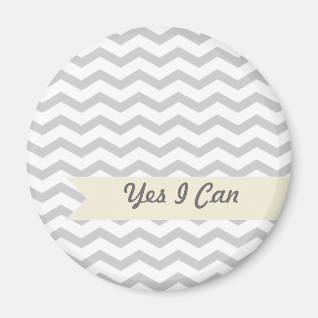 Grått Chevron Magnet (Framsidan)