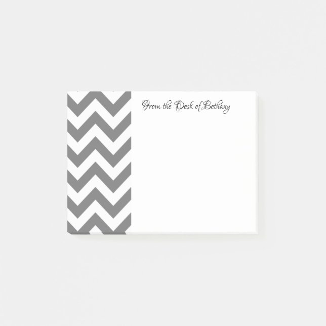 Grått Chevron Post IT-anteckningar Post-it Block (Framsida)