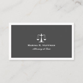 Grått chic Attorney Professionell Visitkort