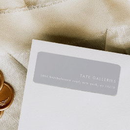 Grått Chic Modern Minimalist Return-adressetikett Returadress Etikett