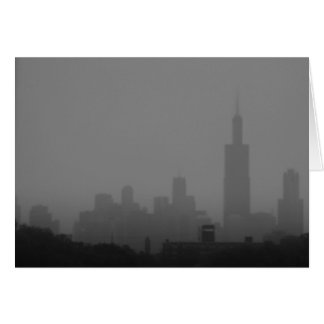 Grått Chicago Hälsningskort