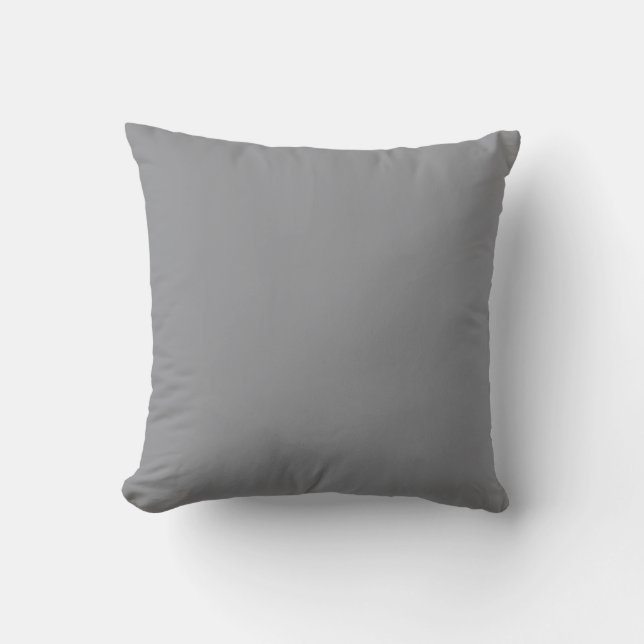 Grått Chiseled Stone Solid Färg Skriv ut, Neutralt Kudde (Framsida)