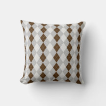 Grått & CHOCOLATE BROWN Diamonds ARGYLE Mönster