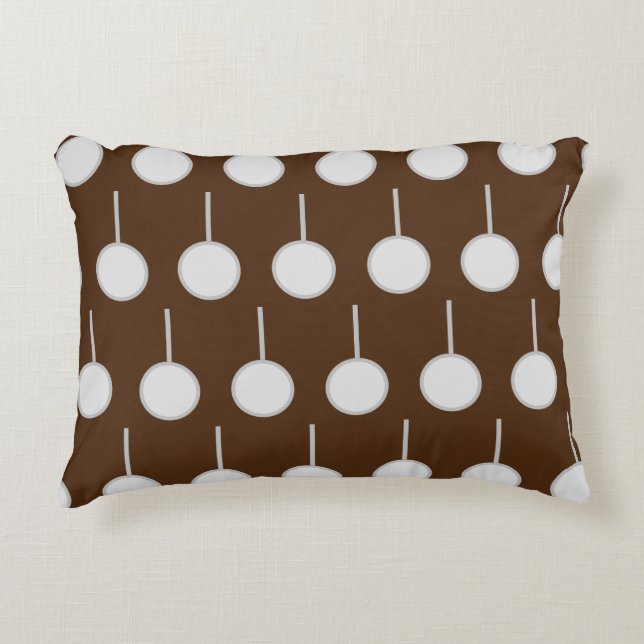 Grått Circles Prydnadskudde (Framsidan)