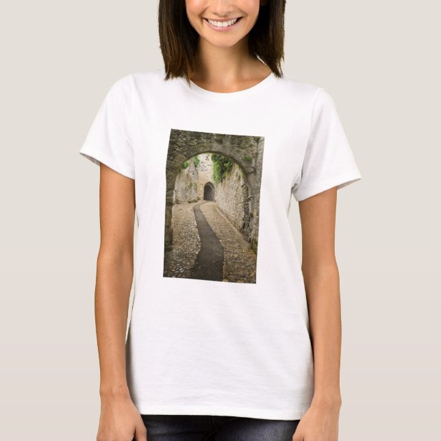 Grått Cobblestone street, Frankrike T Shirt (Framsida)