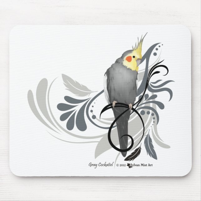 Grått Cockatiel Musmatta (Framsidan)
