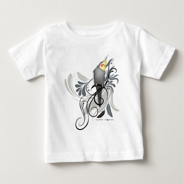 Grått Cockatiel Tee (Framsida)
