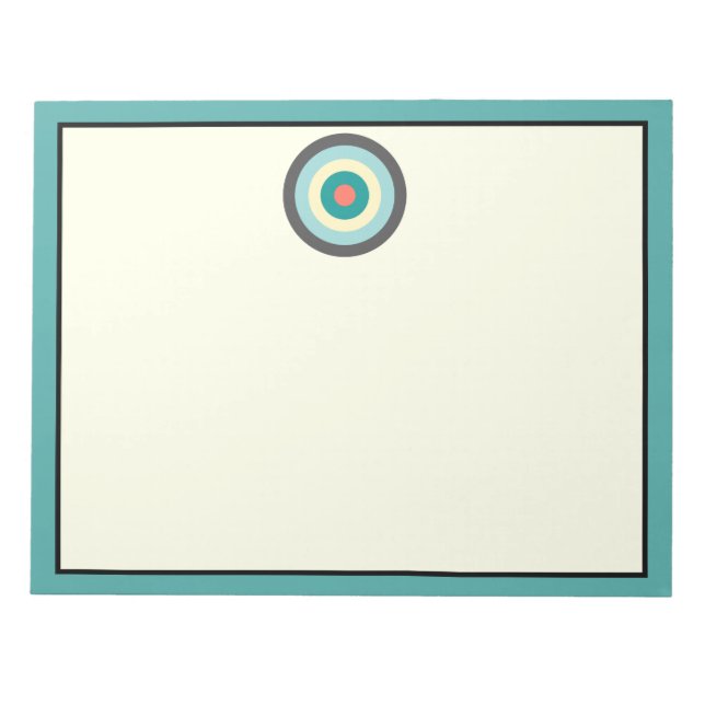 Grått Combination Bullseye by Shirley Taylor Anteckningsblock (Framsida)