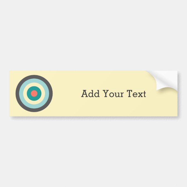 Grått Combination Bullseye by Shirley Taylor Bildekal (Framsidan)