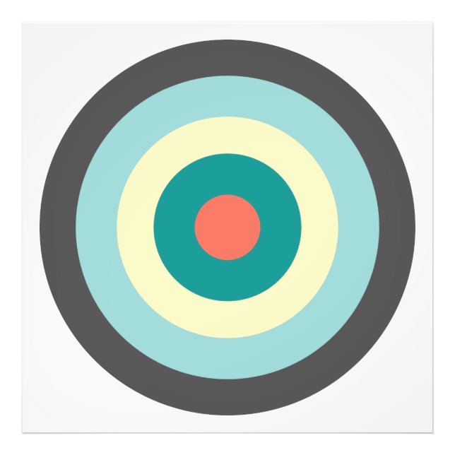 Grått Combination Bullseye by Shirley Taylor Fototryck (Framsidan)